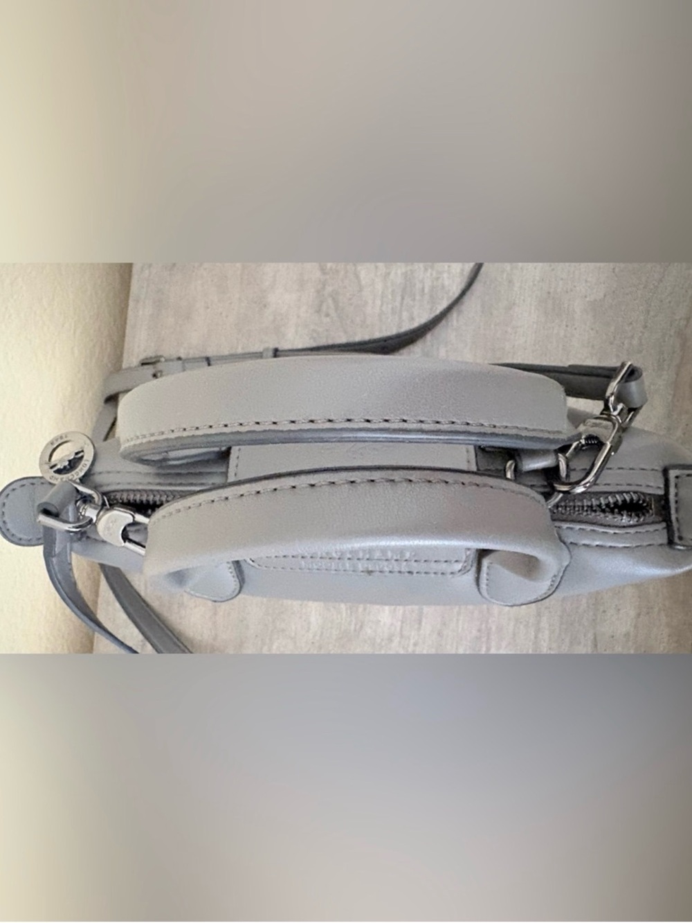 Longchamp Le Pliage Xtra XS • Turtledove Grey • Crossbody + Top Handle - Picture 6 of 8